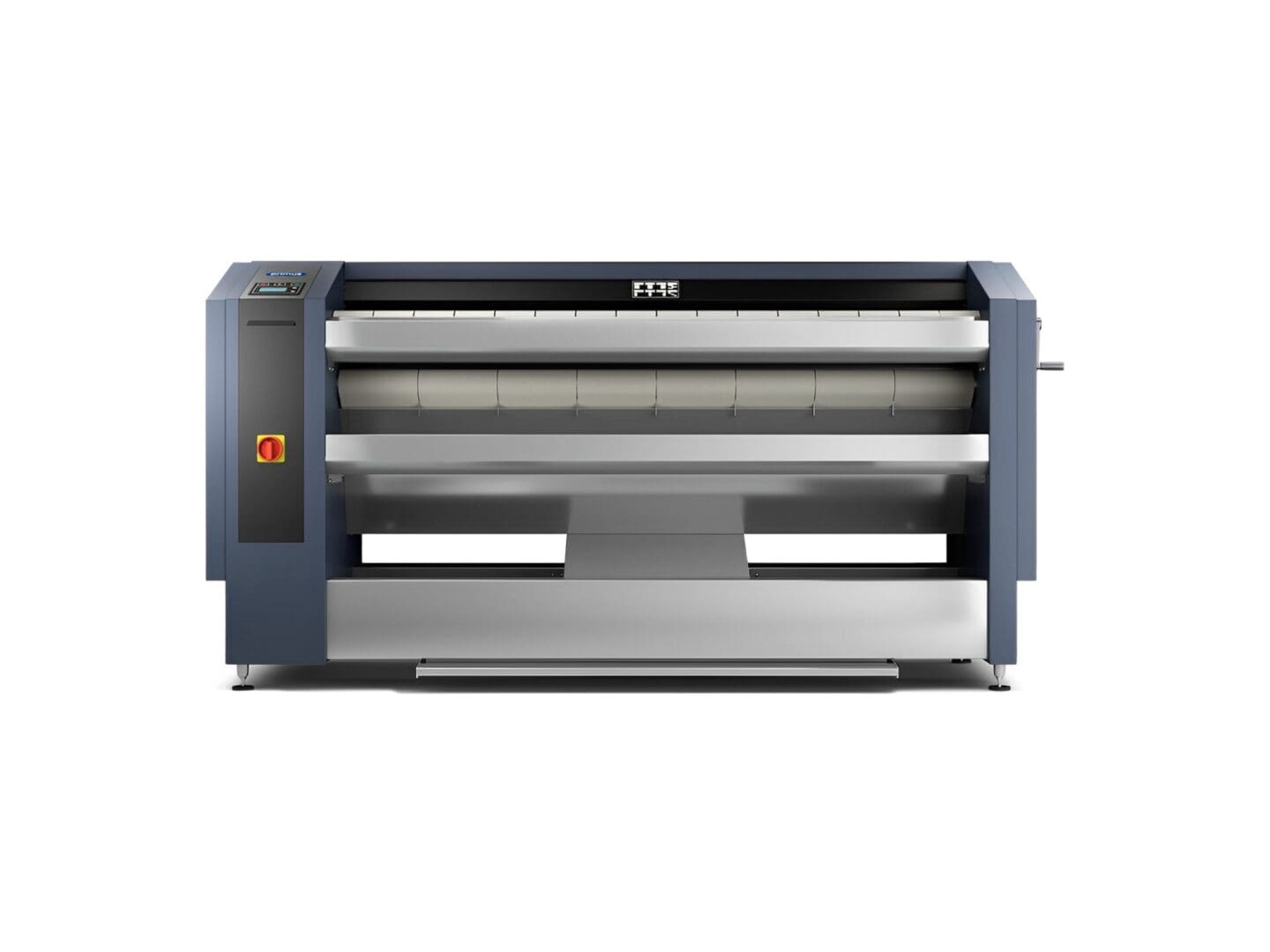 Large industrial fabric printer, front view.